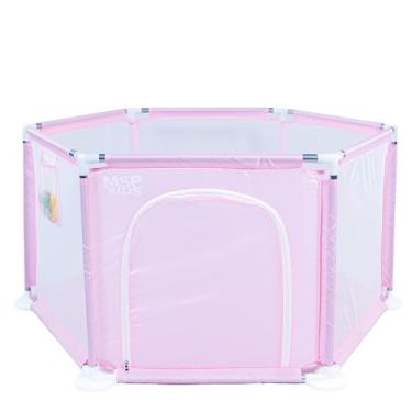 Imagem de Cercadinho Infantil Dobrável MSP Kids Com Bolsa 126x108x66cm (ROSA)