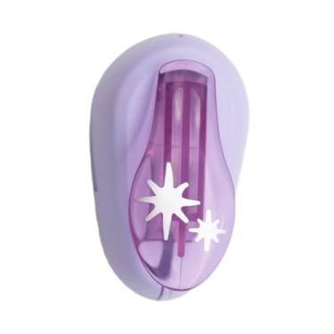 Imagem de shamjina Mini furador de papel para artesanato, versátil e reutilizável, ideal para scrapbooking e materiais de escritório, Roxo