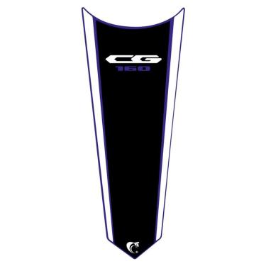 Imagem de Adesivo Faixa Gravata Tanque Moto Cg Titan 125/150/160 Preto/azul Cor Cg 160