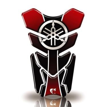 Imagem de Protetor De Tanque Adesivo Moto Factor Fazer Yamaha Diapazão Vermelho Vermelho
