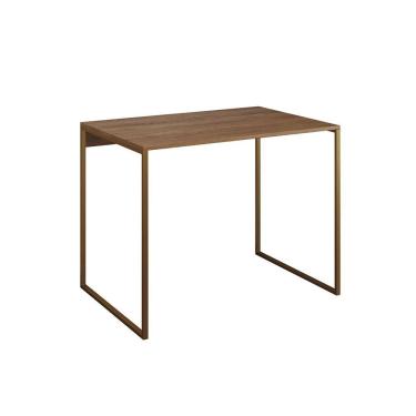 Imagem de Escrivaninha Industrial Office Amêndoa 90x53 Grécia Base Dourada