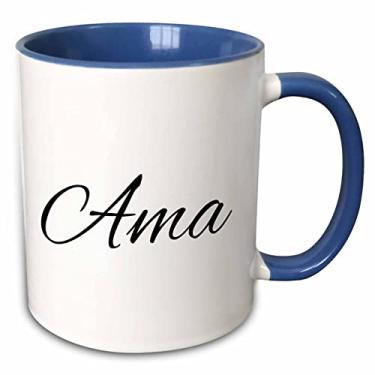 Imagem de 3dRose Caneca Ama - palavra para mãe em basco - Mãe em diferentes idiomas - 425 g, azul (mug_193655_11)
