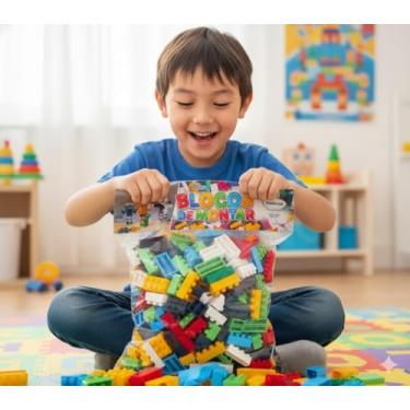 Imagem de Blocos de Montar Infantil 400 Peças Coloridas – Brinquedo Educativo de Encaixe para Crianças a Partir de 3 Anos – STEM, Coordenação Motora, Criatividade