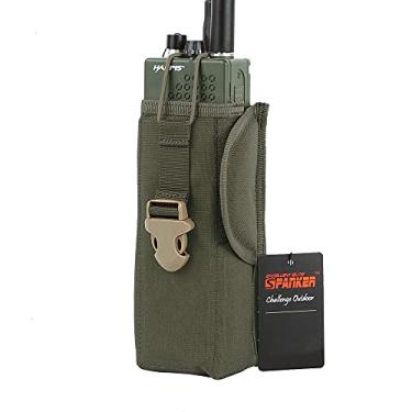 Imagem de EXCELLENT ELITE SPANKER Bolsa com coldre de rádio universal tático Molle ajustável para walkie talkie militar (verde raiva)