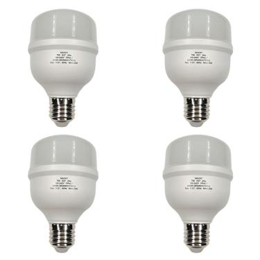 Imagem de Kit Com 4 Lâmpadas Bulbo Led 20w 6500k Max-0206