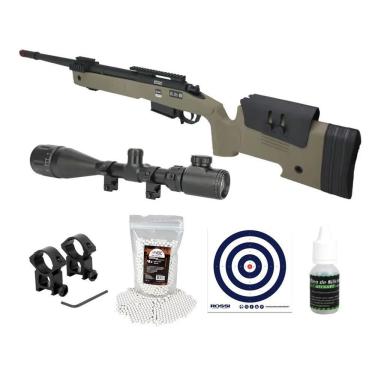 Imagem de Rifle Airsoft Sniper M40 A5 Vsr10 Sa-s03+luneta4-16x50+itens