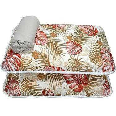 Imagem de Jogo de Cama Queen em Malha 100% Algodão 3 Peças Estampa Floral Maui Vivaldi