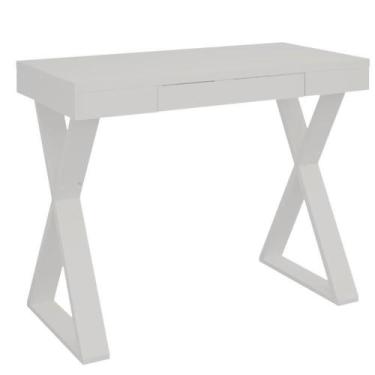 Imagem de Mesa Para Escritório Escrivaninha Cavalete 01 Gaveta Branco - LYAM DEC