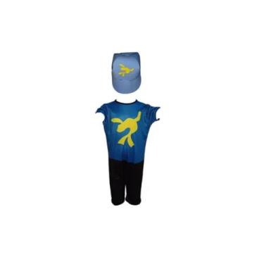 Imagem de Fantasia Roupa Infantil Lucas Neto Azul Com Chapéu - Bililika, Azul, G