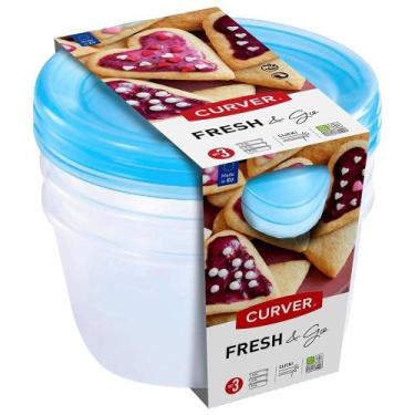 Imagem de Conjunto de 3 Potes Redondos 0.5 Litros Curver Keter