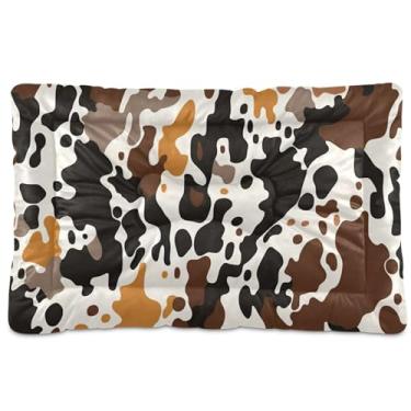 Imagem de Wassud Cama de cachorro pequeno lavável marrom e preto, tapetes para cães pequenos, almofada portátil para animais de estimação macios, cama antiderrapante para cães e gatos, almofada confortável para