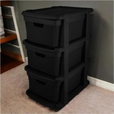 Imagem de Gaveteiro de Chao com 3 Gavetas Preto