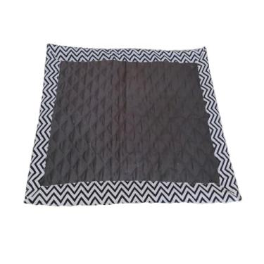 Imagem de Tapete Higienico para Cachorros Pet Lavável e Reutilizável 100x70cm - Microfibra Matelada Impermeável - Collor Branco e Preto