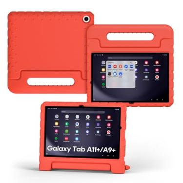 Imagem de CCambro Capa infantil para Samsung Galaxy Tab A9+/A9 Plus 27.9 cm 2023 (modelo: SM-X210/X216/X218), adequada para crianças e à prova de choque, capa de espuma leve e durável com alça conveniente