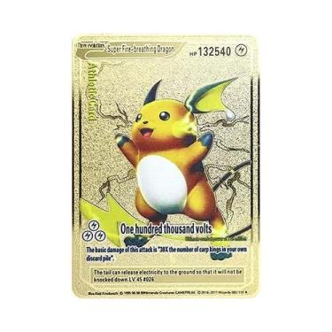 Imagem de Cartão De Jogo Pokémon Pikachu Charizard Poke Ball Metal Preto Inglês 
