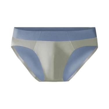 Imagem de Cuecas Masculinas De Seda Gelada Sem Costura Respiráveis De Cintura Ba