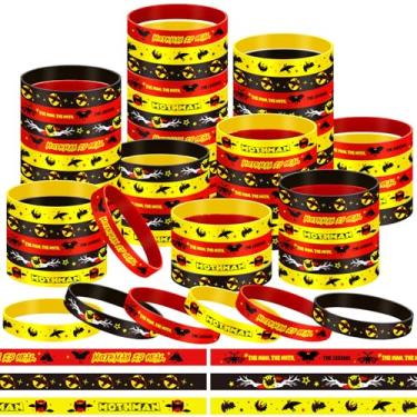 Imagem de RoundFunny 96 pulseiras de silicone com tema de circo, pulseiras de borracha engraçadas, unissex, elásticas, artigos de festa de carnaval para decoração de festa de aniversário com tema de circo