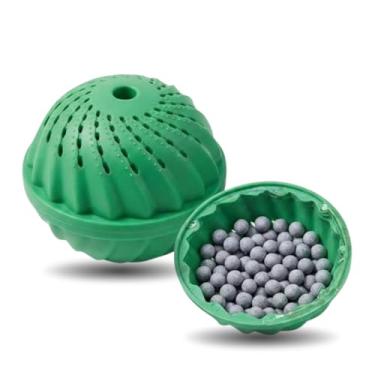 Imagem de Bola Ecológica para Lavar Roupas Individual Reutilizável, Econômica, Reduz Uso de Sabão, Auxilia na Limpeza e Preserva Tecidos (1, Verde)