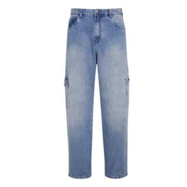 Imagem de Calça John John Jeans Claro Wide Leg Cargo-Masculino