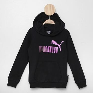 Imagem de Blusa Moletom Infantil Puma Ess Nova Shine Logo Hoodie Menina-Feminino
