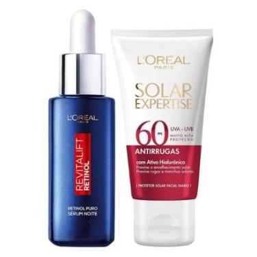 Imagem de L’Oréal Paris Kit – Sérum Facial Antirrugas Noturno Revitalift Retinol 30ml + Protetor Solar Facial-Unissex