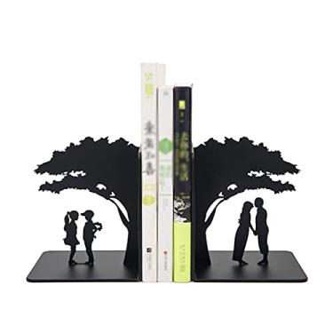 Imagem de Terminais de livros para prateleiras suportes de livros para casais criativos estante de livros de metal antimóvel para estudantes desktop em forma de L terminais de livro livros rack de armazenamento