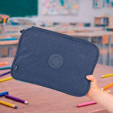 Imagem de Estojo Escolar Grande Jumbo Com Divisória Organizador Elastico Para Ca