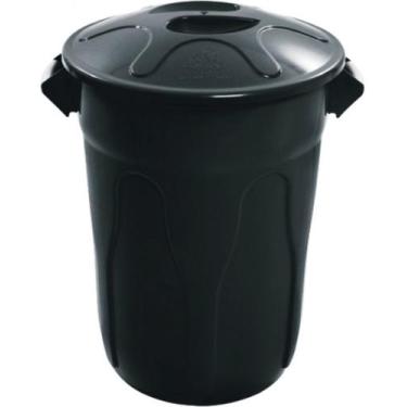 Imagem de Lixeira Redonda 100 Litros Tipo Balde Preto - jsn