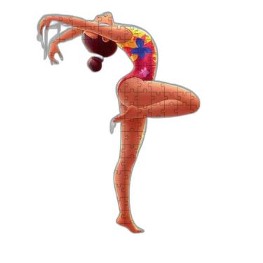 Imagem de Quebra-Cabeça Infantil Ginástica Olímpica 300 Peças Mdf