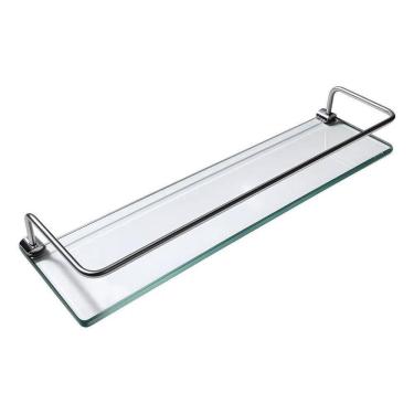 Imagem de Prateleira Shampoo Vidro 40X10Cm Com Grade Elegân - Incolor