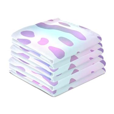 Imagem de Wassud Toalhas de cozinha padrão leopardo toalhas de prato de cozinha pacote com 6 panos de prato macios com laço para pendurar toalha de mão super absorvente de secagem rápida toalhas de chá de mesa