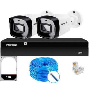 Imagem de Kit 2 Câmeras IP Vipc Intelbras NVD 1404P HD 1TB