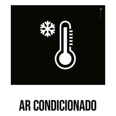 Imagem de Kit 10 Placas Desenho Ar Condicionado 27X35 - Sinalizo