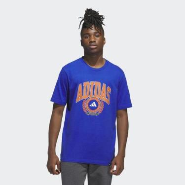 Imagem de Camiseta Adidas Gráfica Masculina, Azul, G