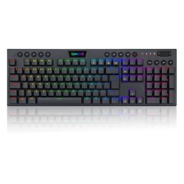 Imagem de Teclado Mecânico Redragon Horus Switch Marrom USB Full Size Preto - K619-RGB