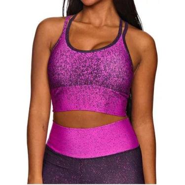 Imagem de Top Degrade Feminino Fitness Academia - bella fitness, Roxo, M