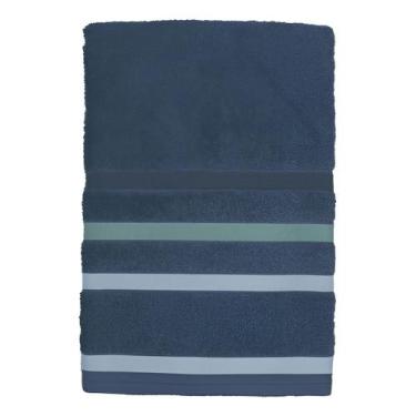 Imagem de Toalha De Banho Luxo Lumiere 67 X 1,40m 100% Algodão - Teka Cor Azul L