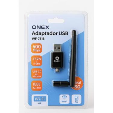 Imagem de Antena wireless usb 2.0 onex wf-7518 para pc e notebook