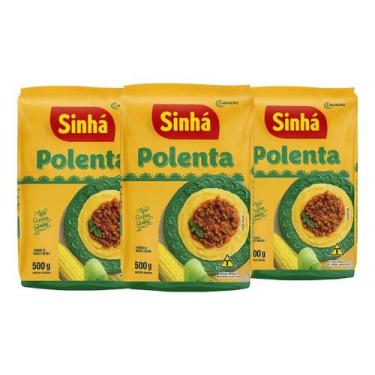 Imagem de Polenta Sinhá Kit 3 Unidades 500g
