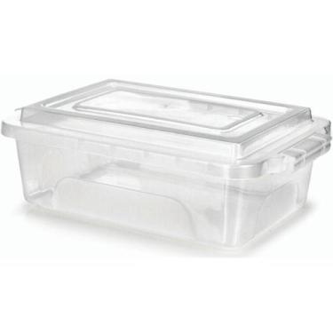 Imagem de Caixa Organizadora Plástica 1318 com Travas Laterais Transparente Erca