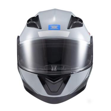 Imagem de Capacete Texx Esc Gladiator V3 Makan Cinz Azu Bril, 58, Cinza / Azul