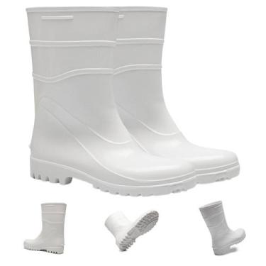 Imagem de Bota Pvc Cano Medio Bracol Impermeável Limpeza Forrada Epi, Branco, 36