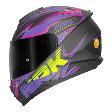 Imagem de Capacete Norisk Razor Ghost Feminino Roxo Fechado Moto, Preto roxo, 62
