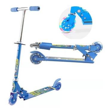 Imagem de Patinete Infantil 2 Rodas Alumínio Roda C/ Luz 45kg Menino - Art Brink