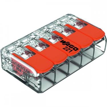 Imagem de Conector Wago 5P 05 6,0M 41A 221-615 - Kit C/15 Unidades
