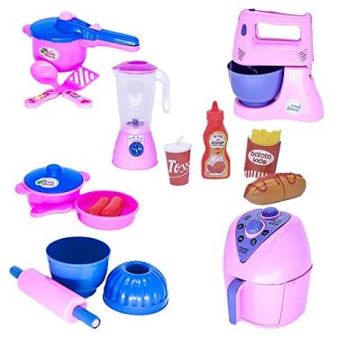 Imagem de Menina Brinquedo Cozinha Eletro Liquidificador Comida 18ç