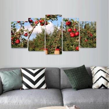 Imagem de Quadro Pomar de Maçãs Mosaico Para Sala Restaurantes