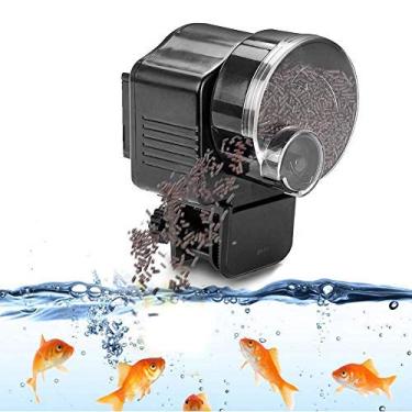 Imagem de Alimentador automático de alimentos para aquário doméstico com temporizador preto