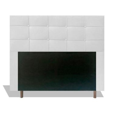 Imagem de Cabeceira Estofada Lia 195cm Cama Box King Branco