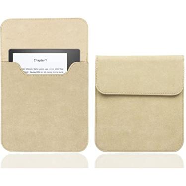 Imagem de Capa protetora de couro fosco para Kindle 11th, 10th; Kindle Paperwhite 5th 6th 7th 10th / Impermeável e à prova de poeira/Adsorção de fivela magnética